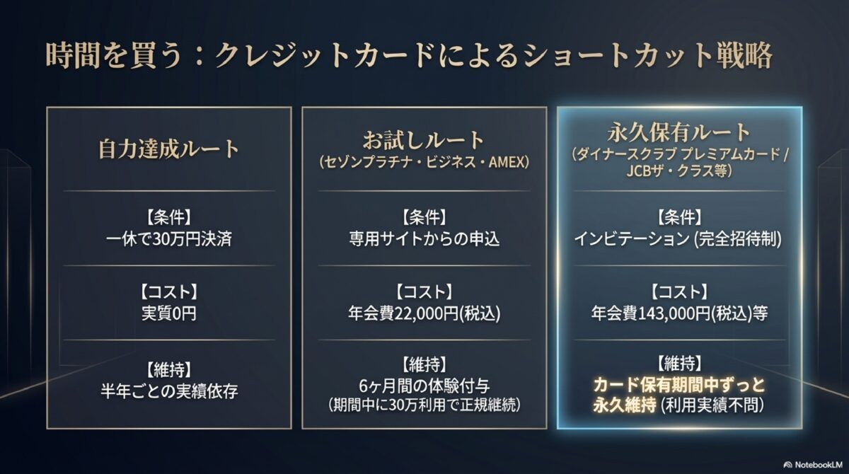 時間を買う：クレジットカードによるショートカット戦略