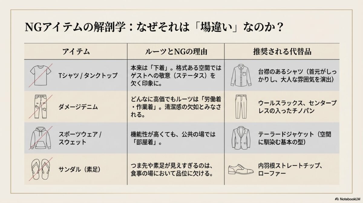 NGアイテムの解剖学：なぜそれは「場違い」なのか？