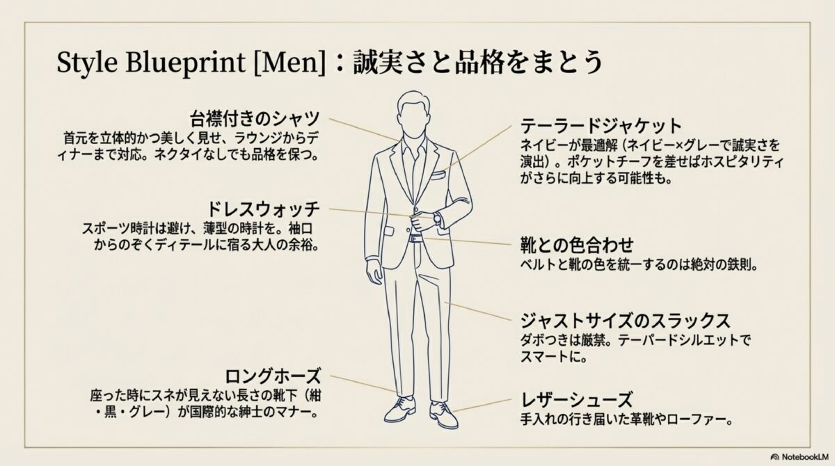 Style Blueprint[Men]：誠実さと品格をまとう