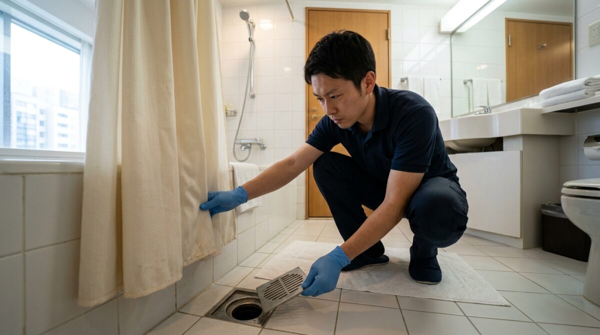 排水口の清掃不良や設備トラブルによる悪臭