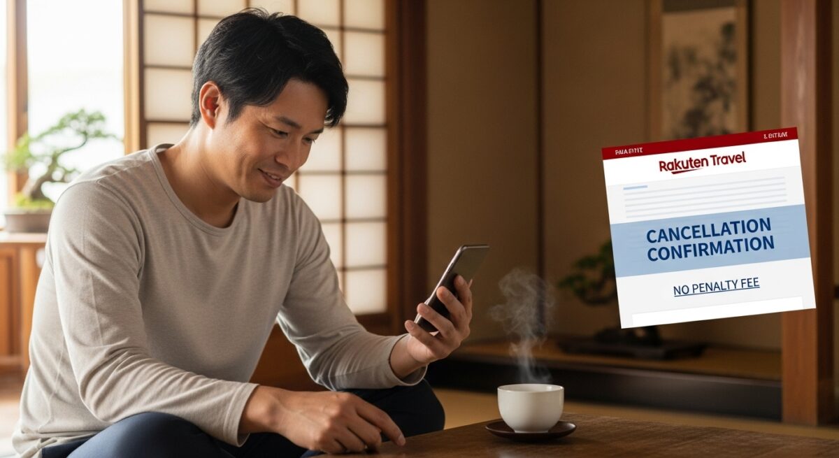 楽天トラベルのホテル台風キャンセル料免除の手順