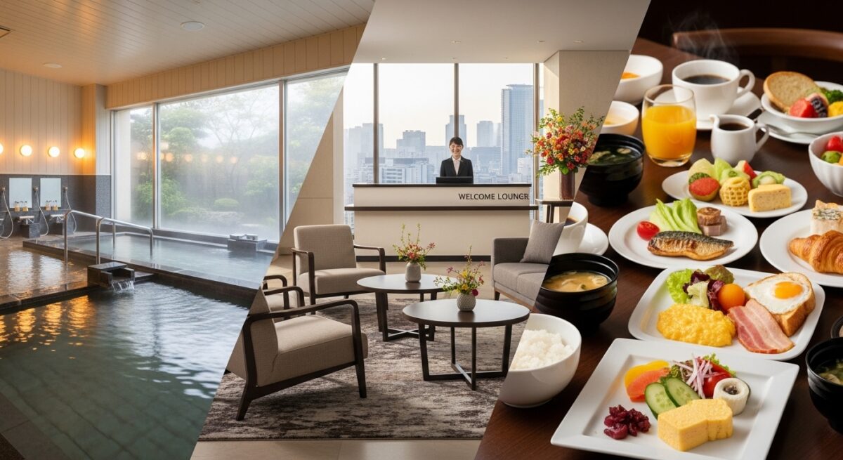 高評価の朝食や大浴場の情報