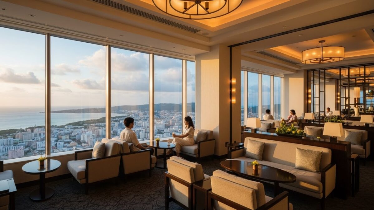 サウスウエストグランドホテルのクラブラウンジの魅力！那覇の絶景と飲み放題
